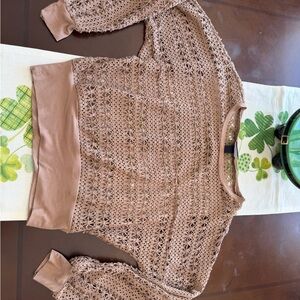 Daytrip Crochet Women’s Top - Taupe